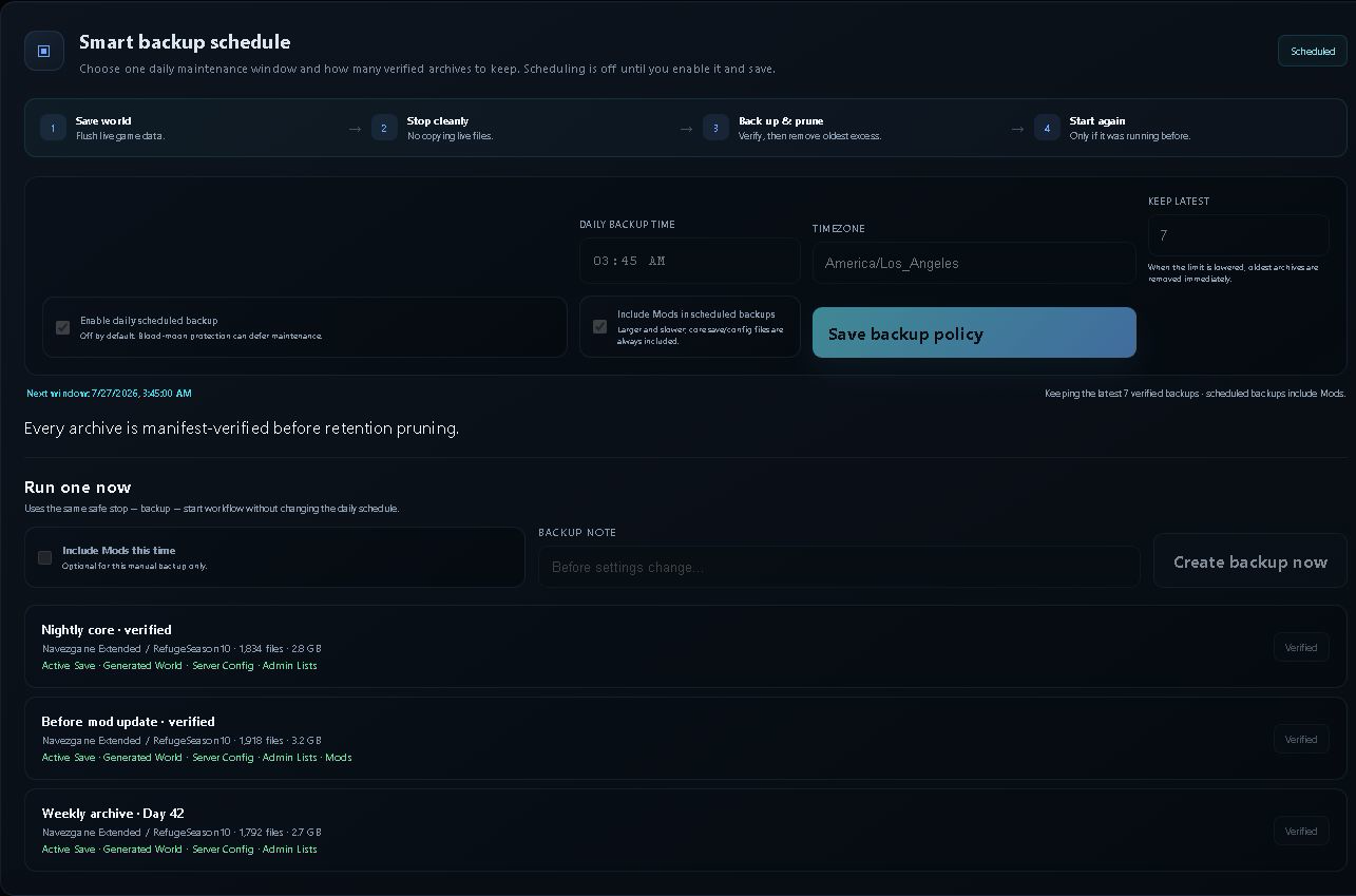 Monitor backup retention and restore controls